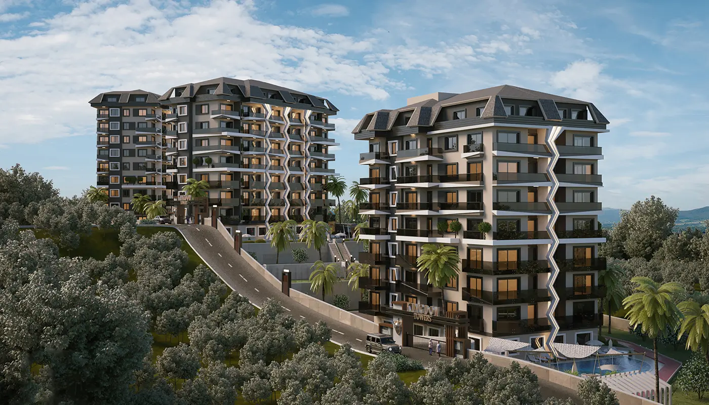 APARTMENTS FOR SALE IN ALANYA AVSALLAR KINGDOM TOWERS PROJECT