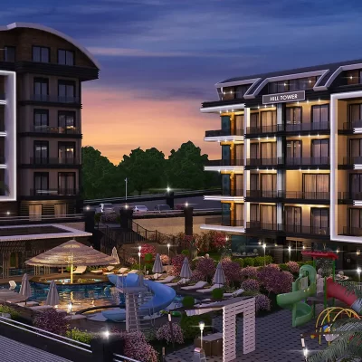 APARTMENTS FOR SALE IN ALANYA KARGICAK HILL TOWER PROJECT