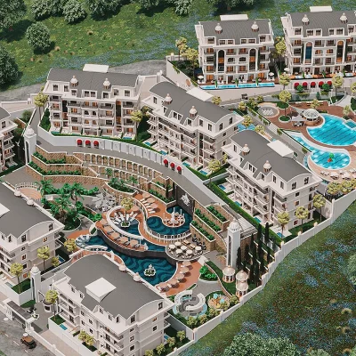 APARTMENTS FOR SALE IN ALANYA TURKLER HAYPARK MAGIC HILL RESIDENCE PROJECT