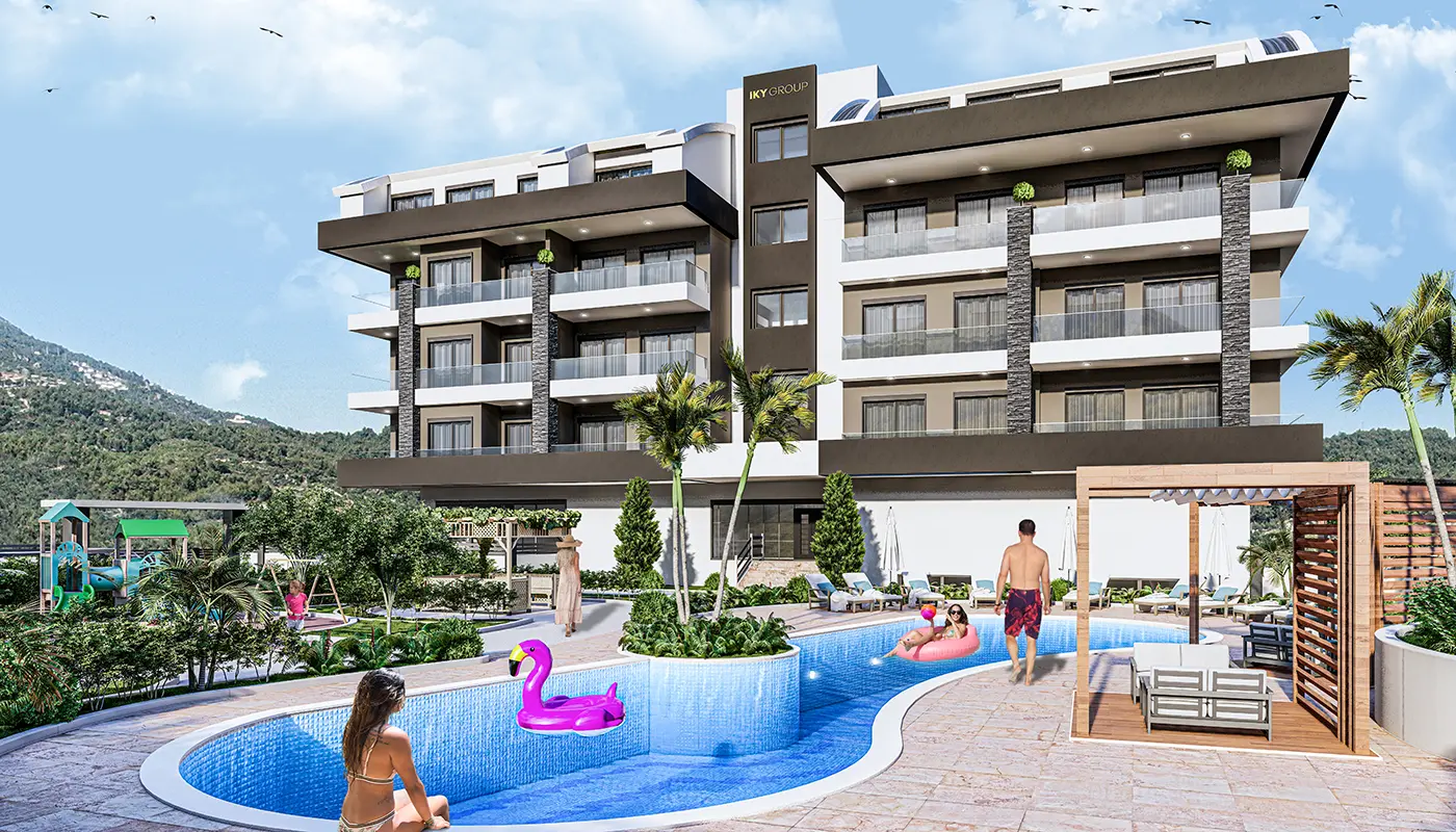 APARTMENTS FOR SALE IN ALANYA OBA JASMINE PARK PROJECT