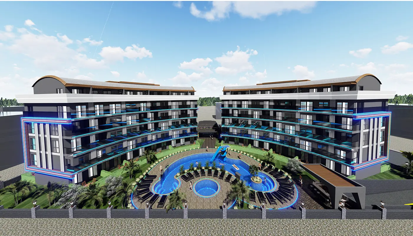 Apartments For Sale In Alanya Oba Region Blue Diamond Project - Voga Real Estate